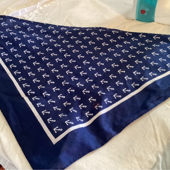 Mixture of scarfs , some navy and white some red and one hanky . - Picture 1 of 7